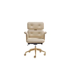 Poltrona Armadillo 2 in Pelle e Wengé e Base Oro | Altek Italia Design