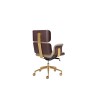 Executive Chair Armadillo In Light Beige With Matt Gold-Plated Base