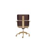 Poltrona Armadillo 2 in Pelle e Wengé e Base Oro | Altek Italia Design