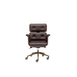 Executive Leather Chair Armadillo With Bronze Base | Shop Altek