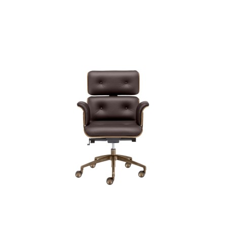 Executive Leather Chair Armadillo With Bronze Base | Shop Altek