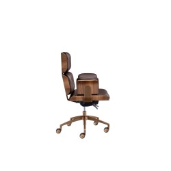 Executive Leather Chair Armadillo With Bronze Base | Shop Altek