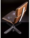 Armadillo 6 Visitor Chair in Brown Leather | Altek Italia Design