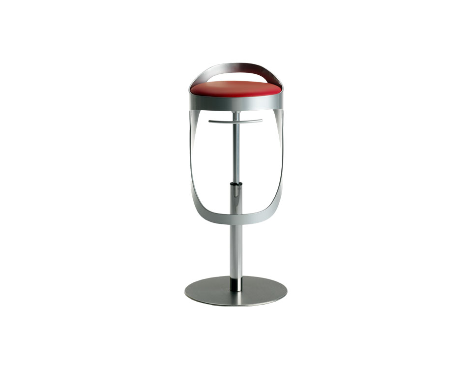 Height adjustable and swivel stool by Altek Italia Design