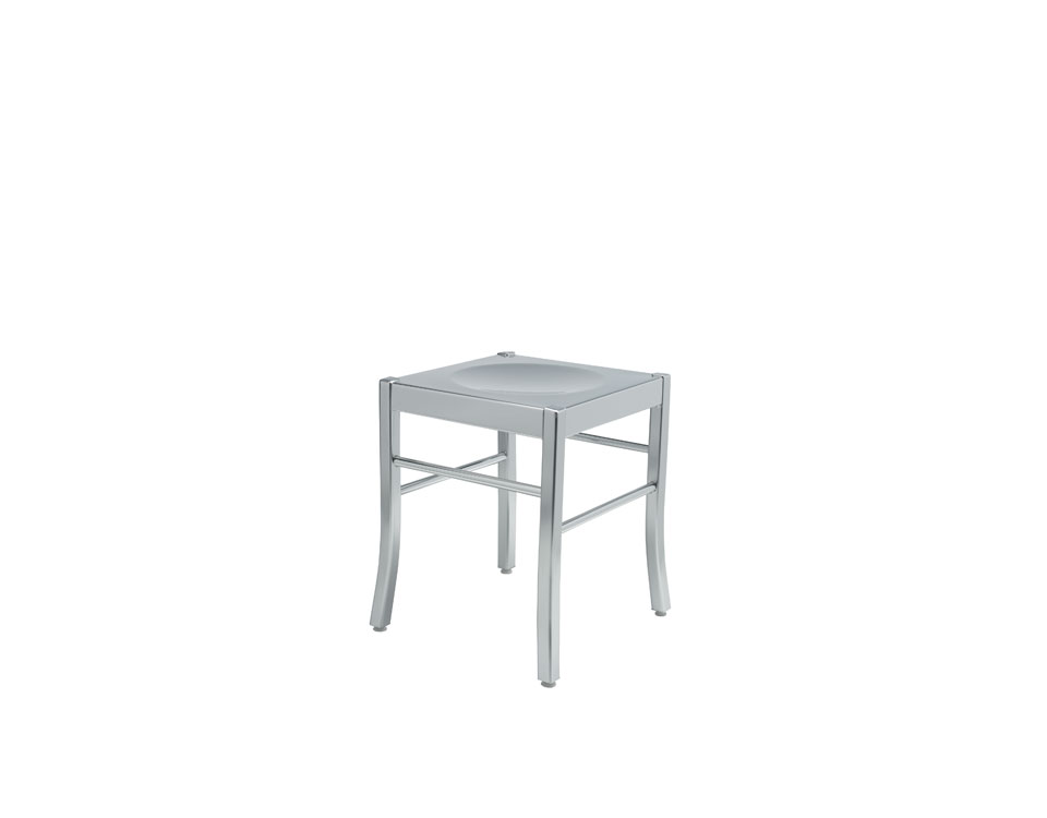 Low stool in aluminium by Altek Italia Design