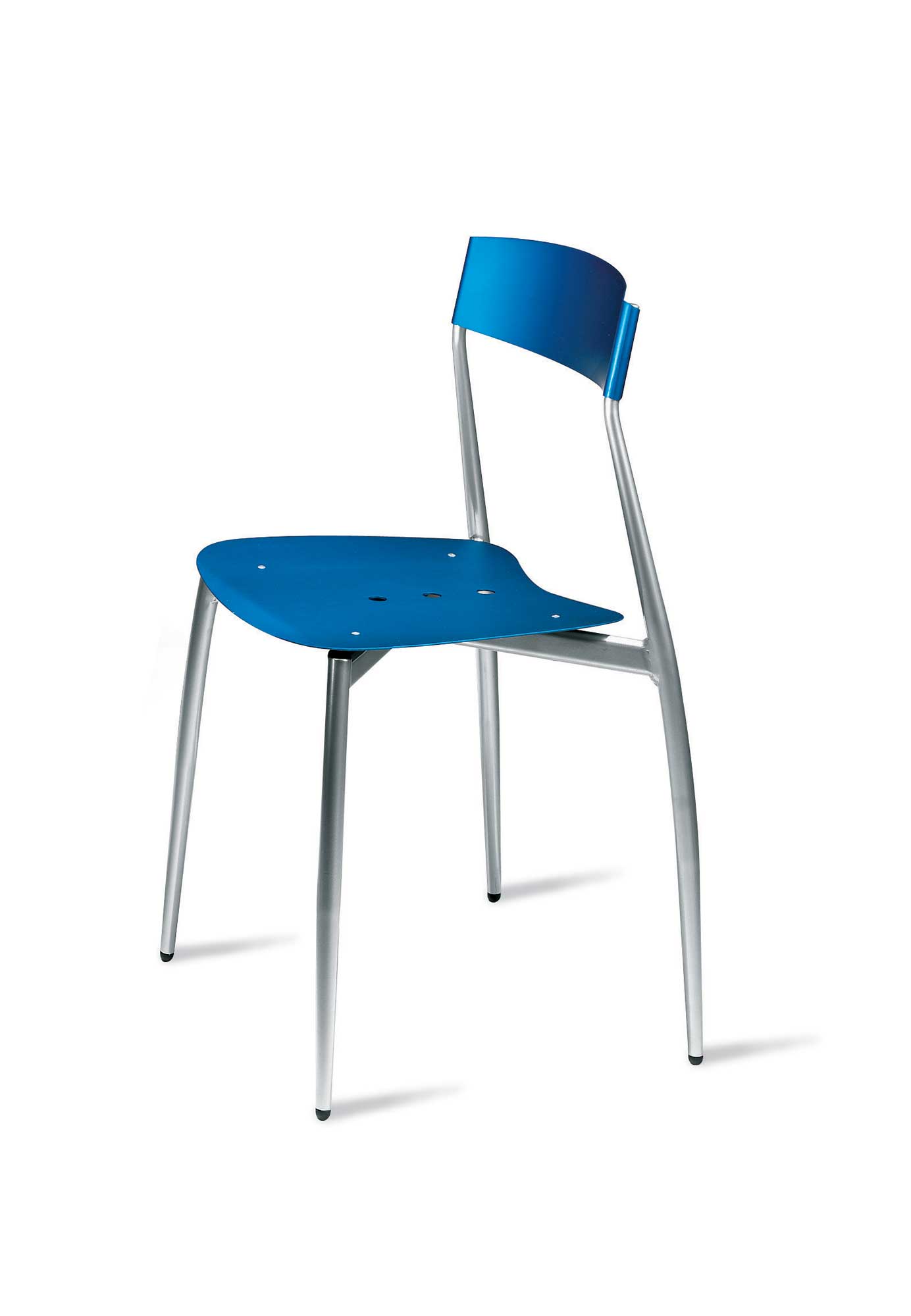 baba sedia in alluminio blu di mian per altek italia design