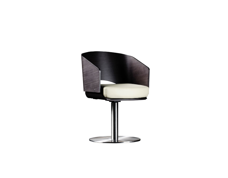 Swivel armchair with front seat return system by Altek Italia Design
