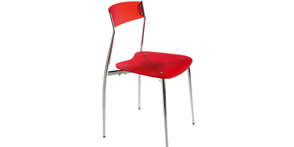 baba sedia metacrilato rosso di sergio mian per altek italia design