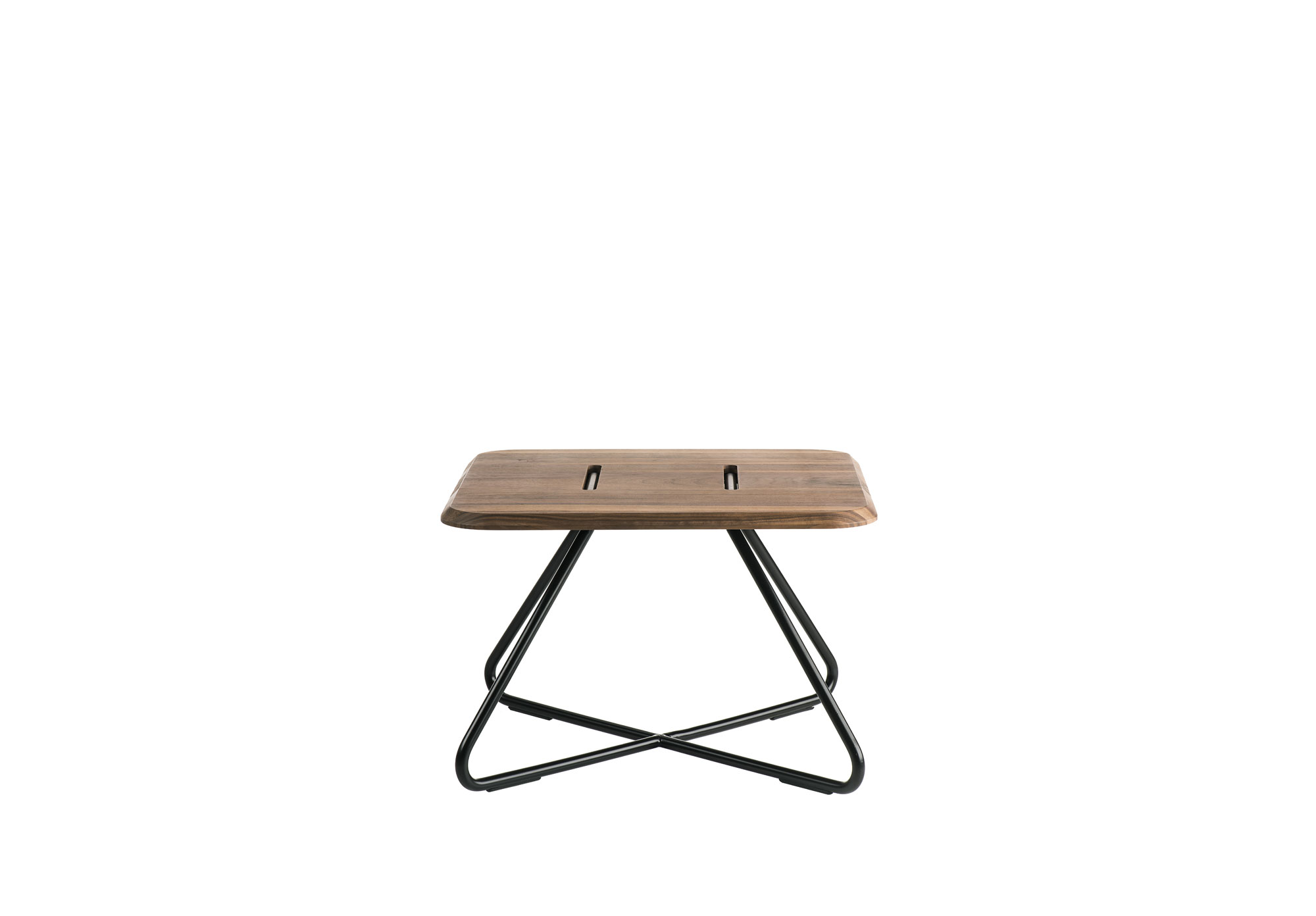 Occasional low table wood and black by Altek Italia Design