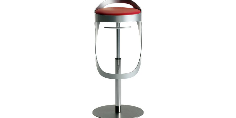 Height adjustable and swivel stool by Altek Italia Design
