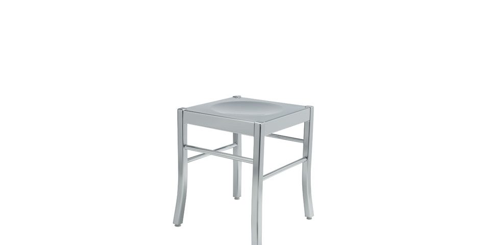Low stool in aluminium by Altek Italia Design